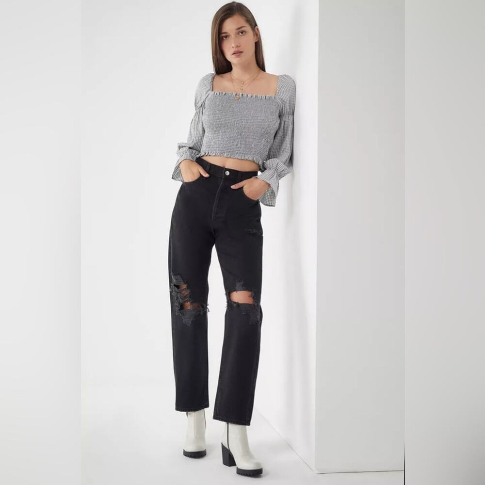 AGOLDE ‘90s High-Rise Loose Fit black distressed Jeans, Women’s Size 25